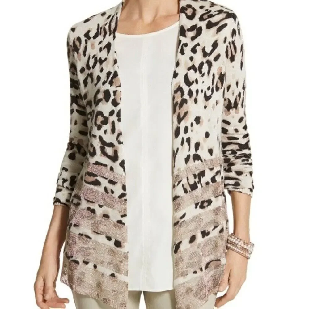 Talbots Leopard Print Dress Womens SZ 10 Animal Print V-neck New with Tags *Read
